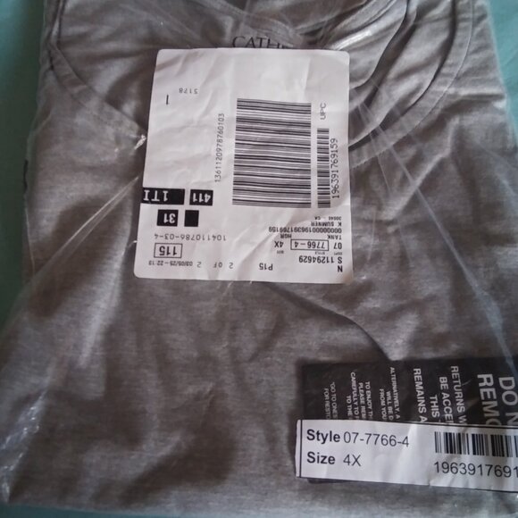 Catherine's Gray Suprema Tank Top- 4X-NWT - Picture 3 of 3